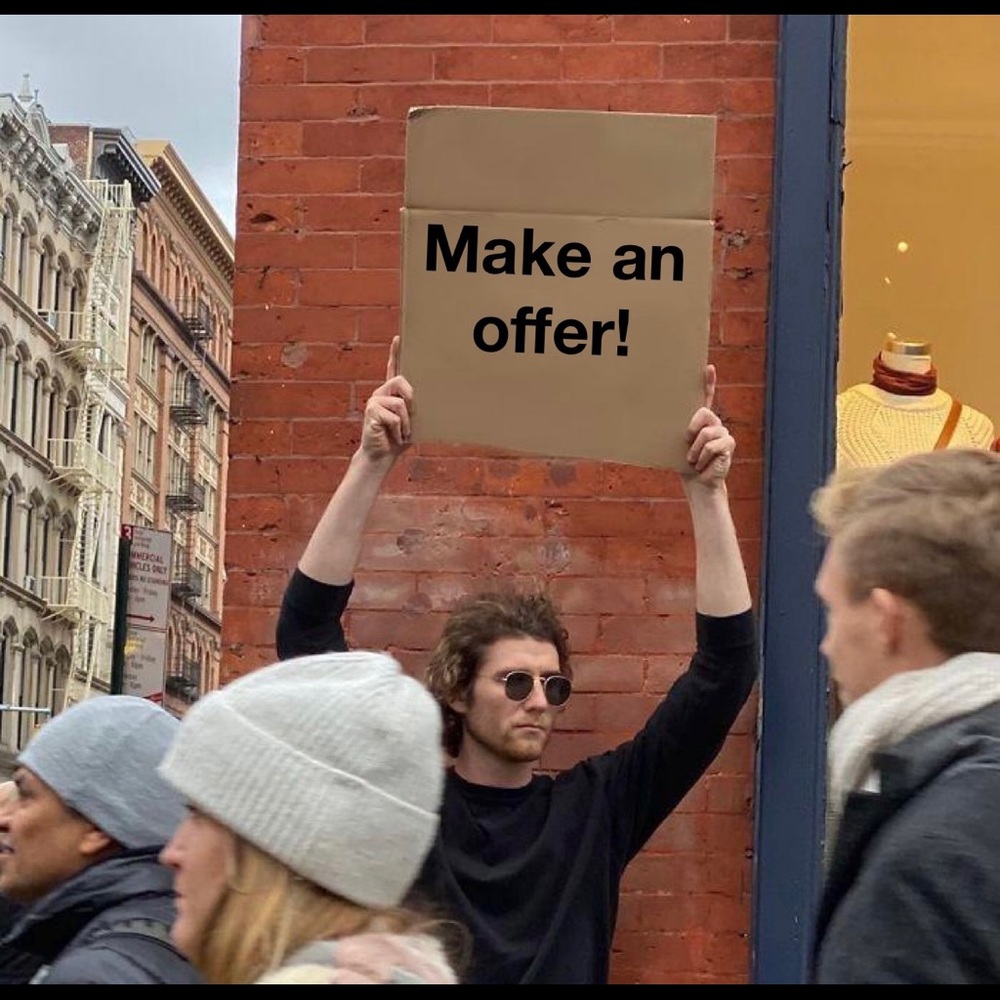 Listen to guy with a sign! 😃